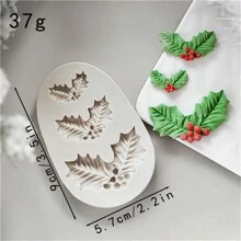 1 件/2 件 3D 硅胶圣诞花环巧克力模具 - 冬青叶和松果糖果模具，用于 DIY 蛋糕装饰和烘焙 - 厨房小工具圣诞冬青巧克力模具，3D 硅胶糖果和软糖模具，用于 DIY 蛋糕装饰，烘焙必需品圣诞节圣诞装饰圣诞睡衣圣诞礼物圣诞装饰 - 米色 - 查看 6