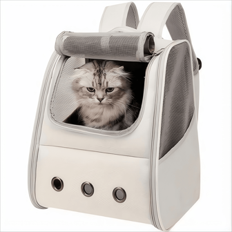 IISVGE Kitten/Puppy Pet Carrier Backpack, For Pets Under 15 Lbs - Washable Oxford Cloth - Airline Approved Pet Carrier Kennel (With Ventilation Design, Leash, Buckle, Foldable), Designed For Travel, Hiking And Outdoor Use, Comes With Pad Accessory Cat Carrier Cat Bag