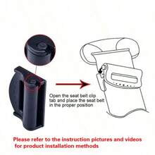 2PCS Plastic Strong Adjustable Car Belt Clips Slip-Resistant Seat Belt Buckle Simple Clamp Fixing Clip Car Styling - Multicolor - View 6