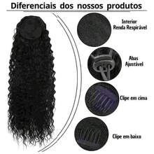 Rabo De Cavalo Cacheado 100% Bio Fibra 70Cm VICTOCRIA - Bronze - Visão 2