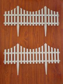 4 piezas/6 piezas/12 piezas/24 piezas Cercas de plástico PVC, para decorar jardines, césped, villas, patios, granjas, huertos, paisajes exteriores, etc.