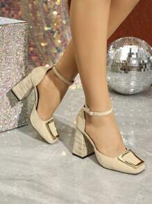 Zapatos de tacón de aguja bajo ocos de moda para mujer, zapatos casuales para el Día de San Valentín