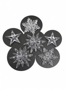 3pcs Christmas Snowflake Acrylic Hanging Ornaments - Transparent Acrylic Ice Cream Hanging Decorations For Festive Scene, Home, Corridors, Offices, Yard, And Party Decor - Perfect For Winter Wonderland And Holiday Season Ambiance, Acrylic Hanging Ornaments Home Decor Christmas Decorations Room Decor Christmas Decorations Home Christmas Gifts Christmas Decor - Multicolor - View 10