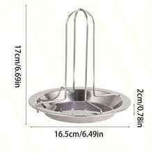 1 件不锈钢鸡肉架鸡肉烤架，垂直烤架鸡肉盘用于烤炉烧烤，感恩节烤鸡，烤架厨房户外烧烤工具碳钢不粘烤鸡盘鸡肉烤架（礼品：硅胶油刷） - 彩色 - 查看 2