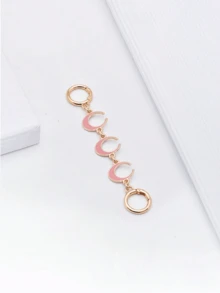 1/2 Pieces Moon And Heart Bag Extension Chain, Bag Extension Chain Wallet Strap Extender Handbag Wallet Replacement Chain Suitable For DIY Handbag Wallet Making Gifts For Women - Pink - View 9