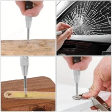 1pc Automatic Center Punch, 5-Inch Heavy Duty Steel Spring Center Punch With Adjustable Tension Punch Tool, Suitable For Metal, Wood, Glass And Plastic, Ideal For DIY Hobbyists