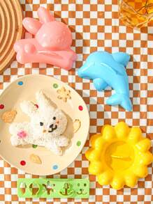 1 件/4 件三明治模具面包模具三明治机模具饭团模具 4 件便当寿司模具套装 - 黃色 - 查看 8