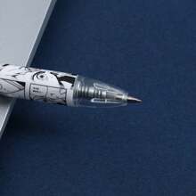 6pcs, Cartoon Creative Black And White Anime Ins Style Press Gel Pen Ballpoint Pen Writing Pen, Bullet Black Cute Press Gel Pen, Teen At Home Classroom Writing Special Writing Pen For Exams, Christmas Halloween Holiday Stationery Gift Gift Set[Random Mixing],Back To School - Multicolor - View 8