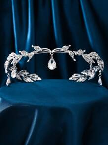 1pc Fashion Women's Eyebrow Chain, Bridal Wedding Crown Party Accessory. Sparkling Material, Delicate Design, Mysteriously Alluring. Essential Fairy Queen Hair Ornament. Steal The Spotlight For Party Photos, Showcase Unique Charm. Available In Multiple Gemstone Colors Halloween