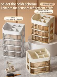 Brand New Elegant Makeup Organizer Drawer Box, Large Storage Space With Pullout Drawers, Available In 2 Colors And Multiple Sizes