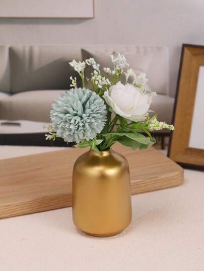 欧式时尚圆柱形花瓶。树脂家居装饰花瓶，简约现代插花产品（1 件），婚礼装饰，中心装饰，桌面装饰，派对