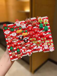 10/20/30pcs Cute Cartoon Christmas Hair Scrunchies For Women - Multicolor - View 7