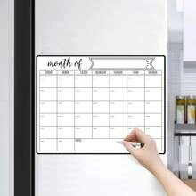 1 pieza Pizarra magnética reutilizable para nevera con superficie de escritura borrable y pegatinas magnéticas para planificador semanal y notas - Mejor regalo