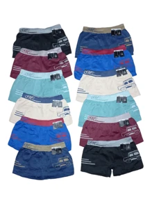 12 Pieces Of Microfiber Boxer Shorts For Boys. One Size. Colors And Models Are Sent Randomly, Depending On Inventory. - Multicolor - View 1