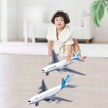 1 chiếc máy bay đồ chơi trẻ em, đồ chơi mô hình máy bay chở khách bằng hợp kim, Boeing/Airbus, nhiều kiểu dáng và màu sắc - Nhiều màu - Xem 3