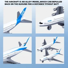 1 chiếc máy bay đồ chơi trẻ em, đồ chơi mô hình máy bay chở khách bằng hợp kim, Boeing/Airbus, nhiều kiểu dáng và màu sắc - Nhiều màu - Xem 7