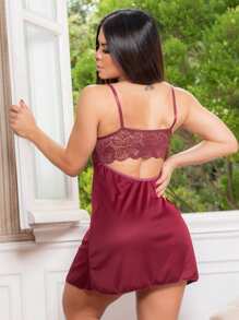 Women Nightgowns & Sleepshirts - Màu Đỏ Sâu - Xem 3