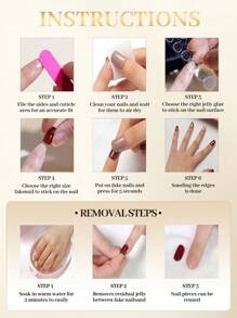 10 件手工按压式假指甲假指甲贴指甲贴纸腮红指甲饰短指甲假指甲指甲钻脚趾甲鸭指甲指甲填充物长指甲指甲油凝胶指甲油聚凝胶水钻装饰法式白蝴蝶短眼猫 3D 美甲用品指甲 - 紅色 - 查看 6