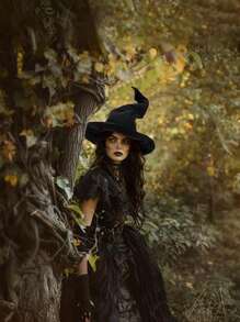 5pcs Witch Hats, 38cm/14.96in Height, 37cm/14.57in Width, Suitable For Adults And Teenagers, New Year, Easter Gifts, Party Favors, Queue Toys. Also Available Novelty Costume Accessories For Halloween Parties, Christmas Masquerades, Carnivals, Magician Hats, Easter Gifts, Stuffer Bag Gifts, Surprise Presents.