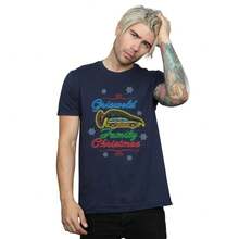Mens Griswold Family Cotton T-Shirt (Navy Blue) - Navy Blue - View 4