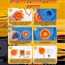 Disfraz Inflable Montable Jurasico Halloween Botarga De Dinosaurio Para Fiestas Apto Para Niños - Azul - Ver 5