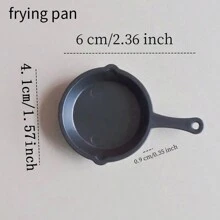 3 件套迷你仿真炒锅、煎锅和铲子模型，适用于 DIY 微型厨房、装饰屋、食物摆件、圣诞礼物、装饰屋装饰 - 彩色 - 查看 4