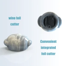 Juego abrebotellas de vino, abrebotellas de vino con cortador de cápsula de vino, espiral extra, vertedor de vino y tapón de vino, sacacorchos de palanca para botellas de vino (rojo)