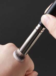 1pc Under Eye Concealer Brush Mini Angled Flat Top Kabuki Nose Contour Brush Soft Dense Bristles Full Coverage For Concealing Blending Setting Buffing With Powder Liquid Cream Cosmetic Pro Small Makeup Foundation Brush Perfect For Makeup Beginners,Foundation Brush,Concealer Brush,Blush Brush,Contour Brush,Blush Brush,Bronzer Brush,Powder Brush,Foundation Brush,Blush Brush,Giveaways - Black - View 5