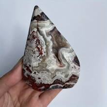 Autêntica pedra preciosa de ágata mexicana - Cristal radiante para meditação, chakra cardíaco e decoração festiva | Presente perfeito para o dia dos namorados e feriados