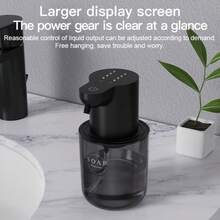 Máy tạo bọt xà phòng rửa tay tự động - Sạc qua USB, Dung tích lớn 400ml, Sử dụng kép trên tường và để bàn, Chất liệu nhựa ABS không chì, Thích hợp cho phòng tắm, nhà bếp tại nhà, khách sạn, trường học và nơi công cộng, Món quà thiết yếu cho lễ Halloween và Giáng sinh! - White - Xem 7