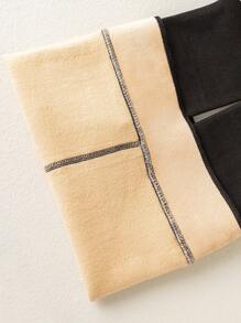 1pc Children Faux Pantyhose Tights, Autumn/Winter, Skin-Colored, High Elasticity, Breathable, Can Be Worn Outerwear, Thick Thermal Lined, For Girls