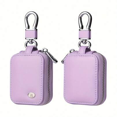 Estuche protector de auriculares inalámbricos de piel de poliuretano artificial - Escudo premium compatible con Airpods 1, 2, 3, Pro 2 y Pro - Diseño suave al tacto, absorbente de golpes y resistente a los arañazos Banco de energía Cargador portátil de viaje Estuche cargador Estuche para auriculares de la escuela/universidad Bolsa para cables Organizador de cables Estuche para banco de energía Cargador