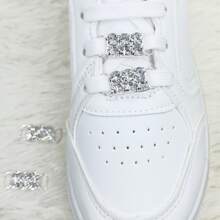 2 Peças Elegante Decoração de Sapato em Liga Oca com Brilhantes Rhinestones e Pérolas Falsas, Adequado para Botas e Tênis, Acessórios de Sapatos Fofos para a Primavera e Verão