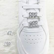 2 Peças Elegante Decoração de Sapato em Liga Oca com Brilhantes Rhinestones e Pérolas Falsas, Adequado para Botas e Tênis, Acessórios de Sapatos Fofos para a Primavera e Verão
