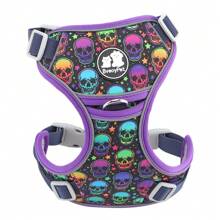 1pc Premium Quality Pet Harness With Christmas, Halloween Pumpkin, Bat Pattern Decoration, Suitable For Small, Medium, Large Cats & Dogs