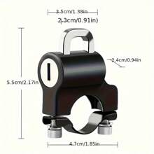 1pc Metal Motorcycle Helmet Lock, Universal Anti-Theft Fixed Lock Multi-Functional Electric Motorcycle Accessories, Motorcycle Bike Scooter Helmet Lock, Lightweight Helmet Hook, Riding Accessories, Lightweight Aluminum Alloy Motorcycle Helmet Lock - For Bicycles And Scooters, Helmet Holder Accessories