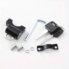 1pc Metal Motorcycle Helmet Lock, Universal Anti-Theft Fixed Lock Multi-Functional Electric Motorcycle Accessories, Motorcycle Bike Scooter Helmet Lock, Lightweight Helmet Hook, Riding Accessories, Lightweight Aluminum Alloy Motorcycle Helmet Lock - For Bicycles And Scooters, Helmet Holder Accessories