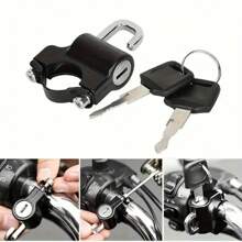 1pc Metal Motorcycle Helmet Lock, Universal Anti-Theft Fixed Lock Multi-Functional Electric Motorcycle Accessories, Motorcycle Bike Scooter Helmet Lock, Lightweight Helmet Hook, Riding Accessories, Lightweight Aluminum Alloy Motorcycle Helmet Lock - For Bicycles And Scooters, Helmet Holder Accessories