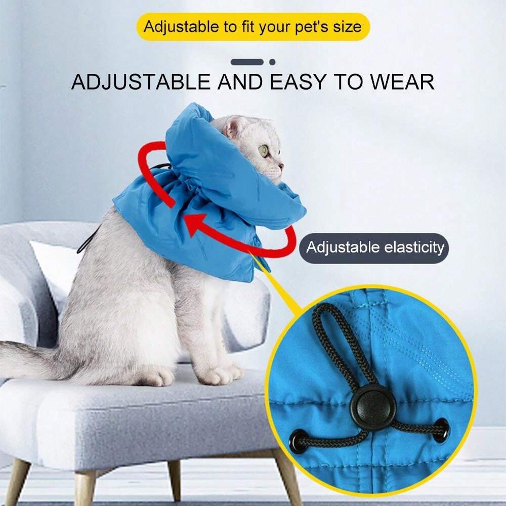 Cat Recovery Collar, Soft Adjustable Cat Cone Alternative, Lightweight
