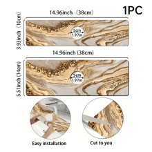 1件，大理石纹理硅藻泥水龙头吸水垫，可切割，浴室水龙头防溅垫，防潮防滑水龙头垫，厨房台面配件。