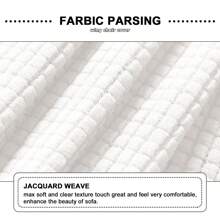 5-Seat Recliner Sofa Cover Jacquard Stretch Sectional For L Shape Corner Sofa Slipcover Anti Slip Protector Sectional Corner Sofa Couch Sofa Set For Living Room - 奶油白 - 查看 10