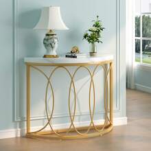 Tribesigns Sofa & Console Tables - White - View 11