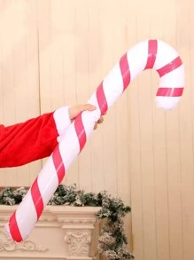 1 pieza Bastón inflable de PVC de 90cm, Bastón de caramelo gigante inflable para decoración de fiestas, Apto para decoración navideña interior/exterior, Navidad - Multicolor - Ver 10