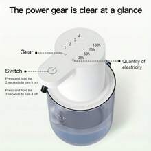 Automatic Foaming Soap Dispenser - USB Rechargeable, 400ml Large Capacity, Wall-Mounted & Tabletop Dual Use, Lead-Free ABS Plastic Material, Suitable For Bathrooms, Kitchens In Homes, Hotels, Schools And Public Places, Essential For Halloween And Christmas! Home Bathroom Decor Fall Decor Back To School - Black - View 6