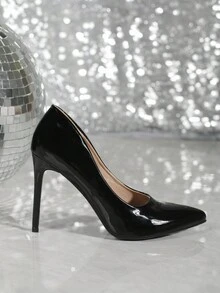 Giày cao gót đen thanh lịch cho nữ, thiết kế mũi nhọn, quyến rũ gợi cảm, hàng mới về năm 2024, thoải mái khi mặc, phù hợp với mùa xuân, hè và thu, kết hợp với nhiều loại váy - màu đen - Xem 5