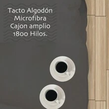 Sabanas King Size 1800 Hilos Tacto Algodon Egipcio - Gris - Ver 4