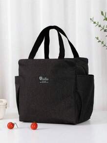 1 件韩国三角形保鲜冷藏袋防水尼龙便携式保温字母隔热早餐午餐储物袋方便盒手提食品容器学校收纳袋教师储物袋教室袋教室收纳袋圣诞礼物 - 彩色 - 查看 7