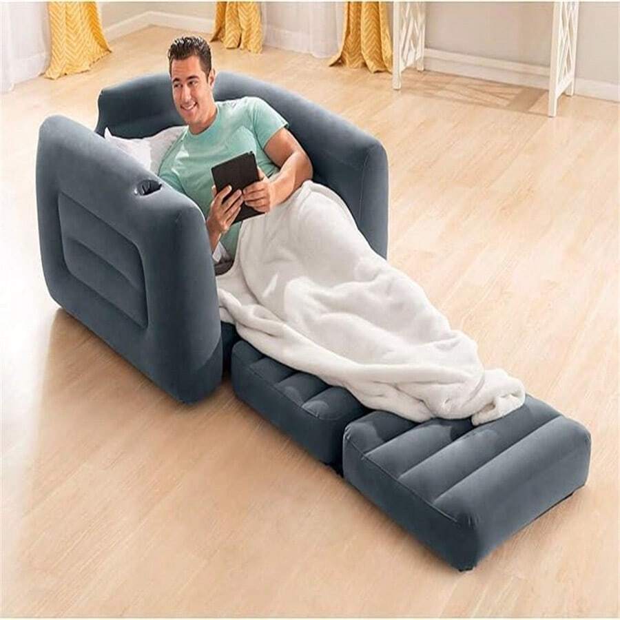 Inflatable PullOut Sofa Chair Sleeper That Works As An Air Bed