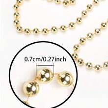 2.6 英尺/9.8 英尺/32 英尺悬挂圣诞树装饰链，7 毫米塑料电镀珠 DIY 链，非常适合圣诞节庆祝活动、派对、婚礼、节日装饰、DIY 项目和展览配件 DIY 装饰、家居装饰、派对婚礼装饰、灯烛台装饰配件 - 彩色 - 查看 3