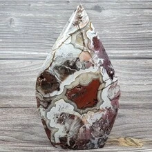 Autêntica pedra preciosa de ágata mexicana - Cristal radiante para meditação, chakra cardíaco e decoração festiva | Presente perfeito para o dia dos namorados e feriados